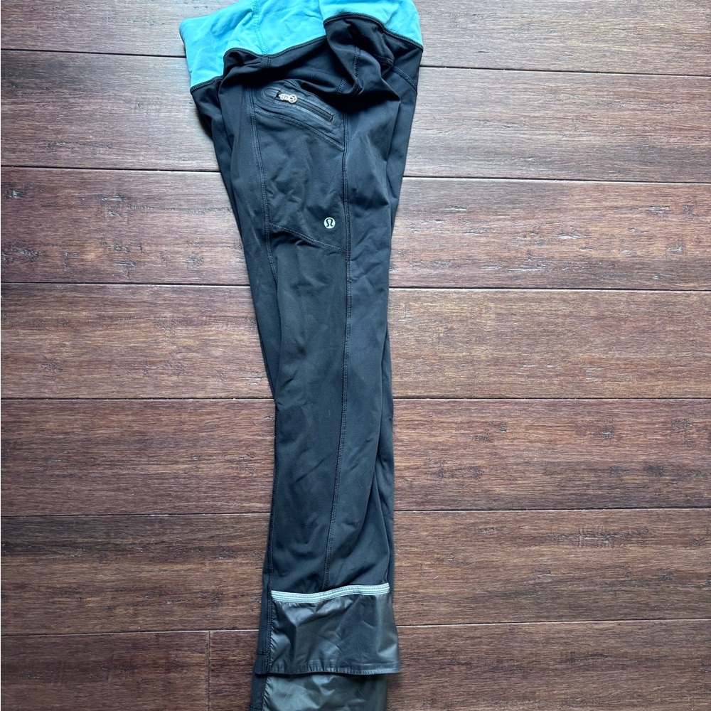 Lululemon Athletica Black and Blue Leggings
